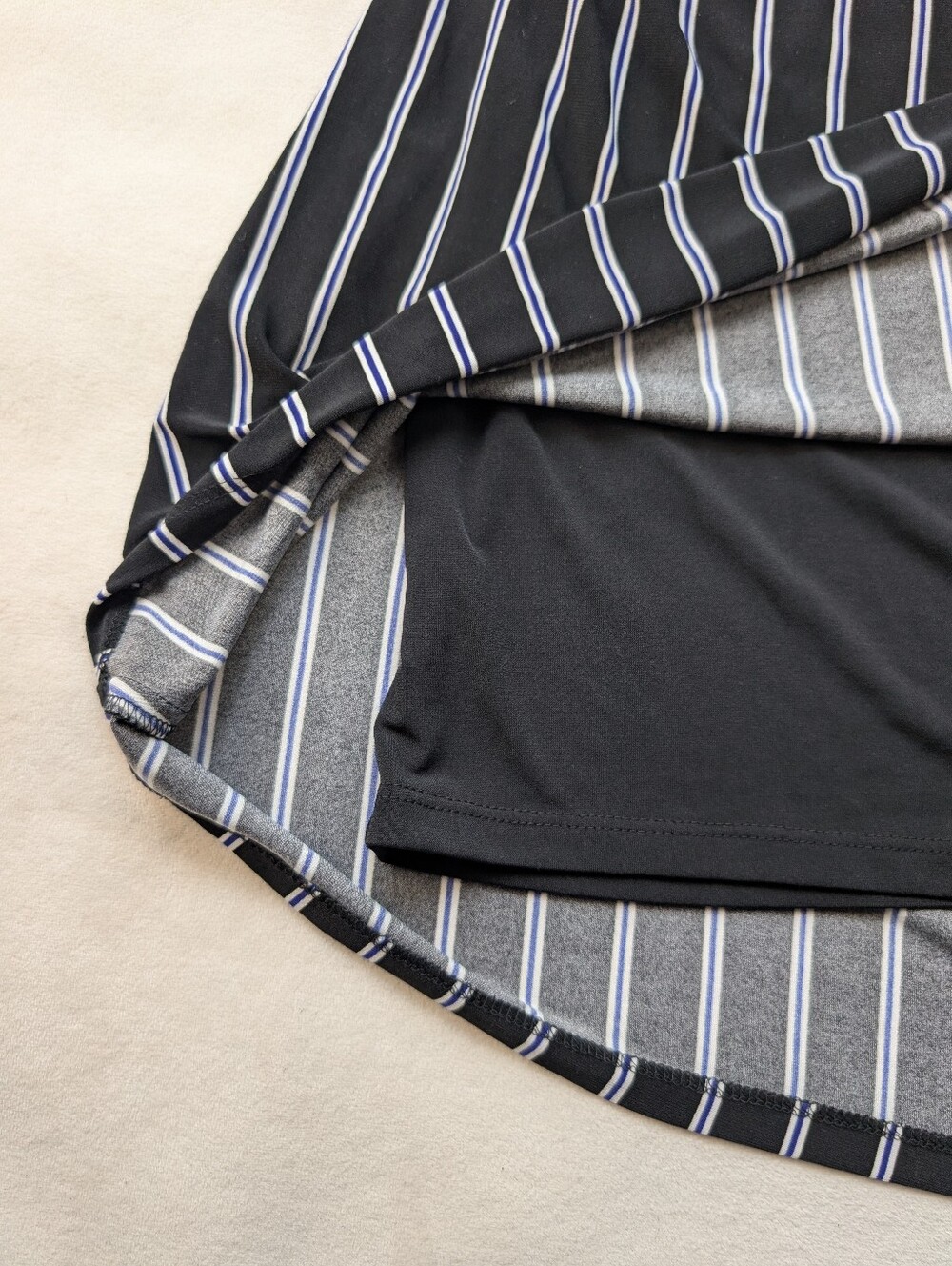 Lauren Ralph Lauren Black White Dress Pinstripe Midi Office Siren Classic Size 8 - Picture 8 of 17